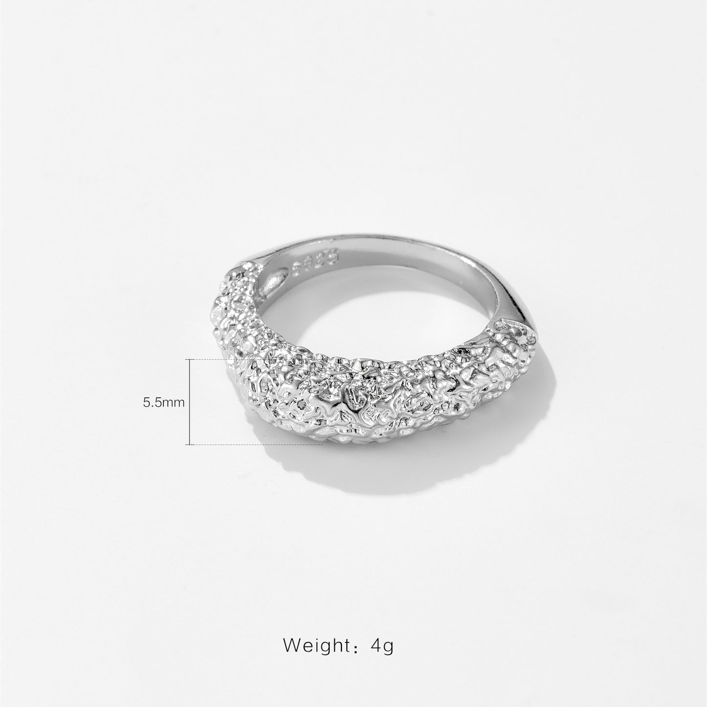 Simple Texture Sense High Sense Retro Minority Irregular retro Ring