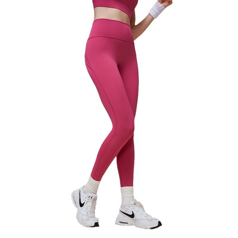 Cross Hip Lifting And Waist-slimming Upgrade High Waist Peach Sports Yoga Pants Little Luxuries