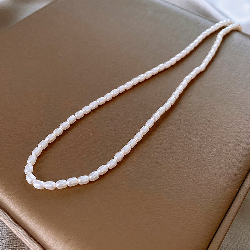 Irregular Long Pearl Necklace Niche