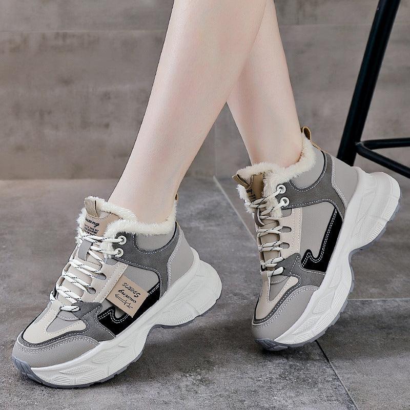 Winter Thermal Fleece-lined Sneakers Women