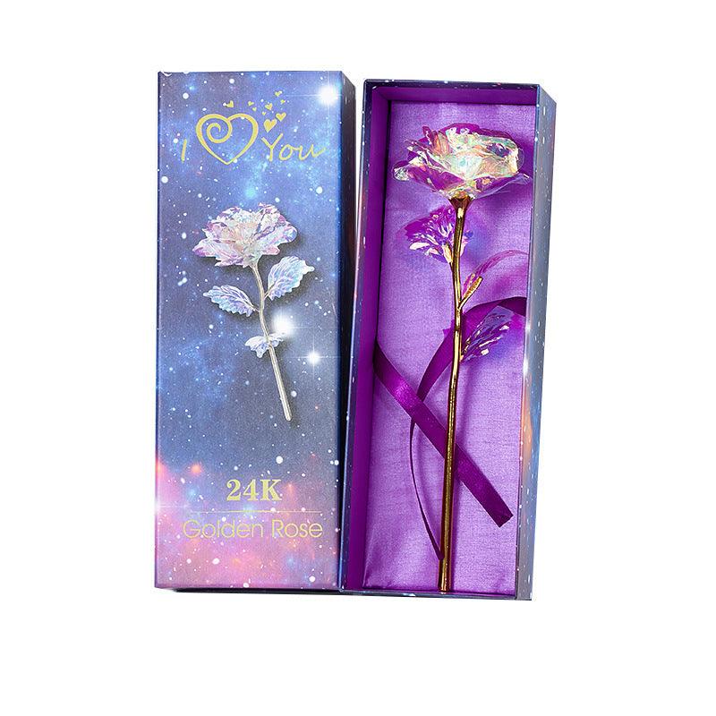 Gold Rose Gold Foil Rose Luminous Color Gold Rose Activity Gifts