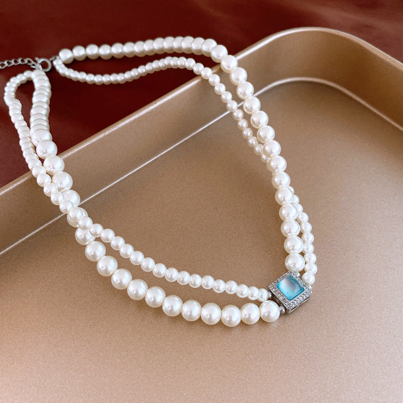 Irregular Long Pearl Necklace Niche