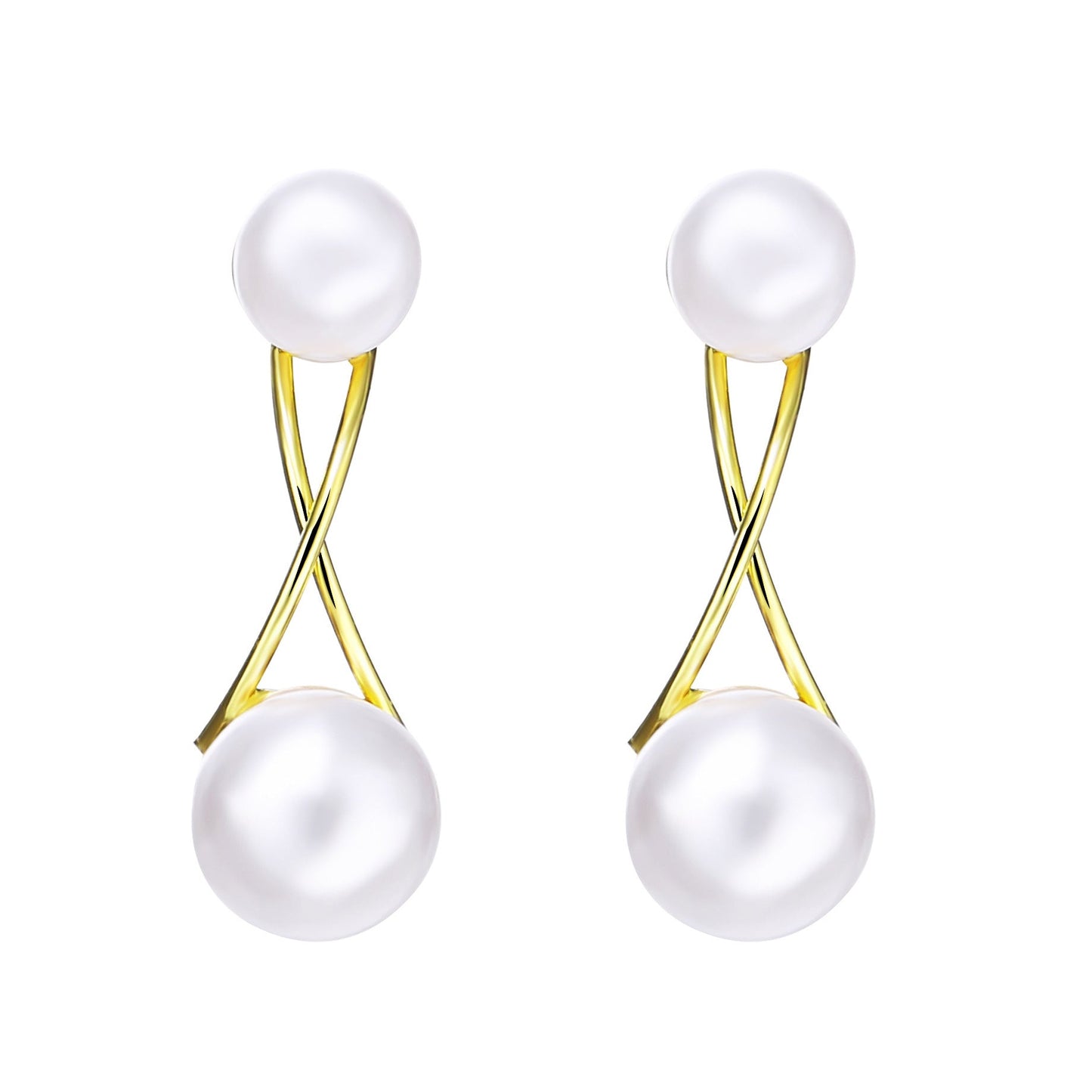 Vintage Pearl Creative Simple Pearl Long Earrings Little Luxuries