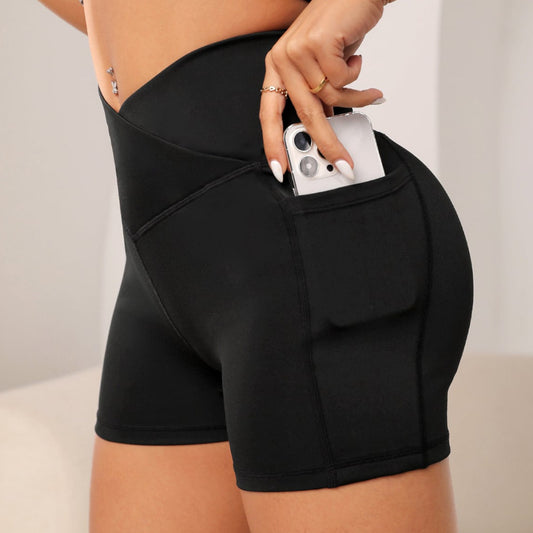 European And American Sports Yoga Shorts