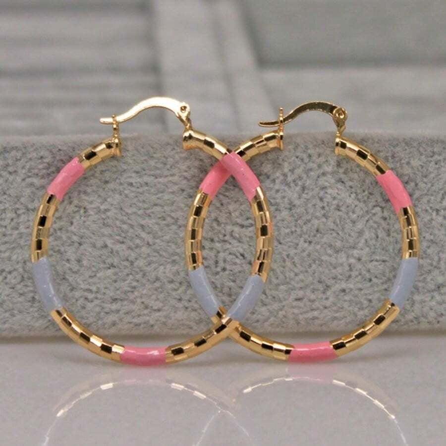 Simple Circle Personalized Earrings