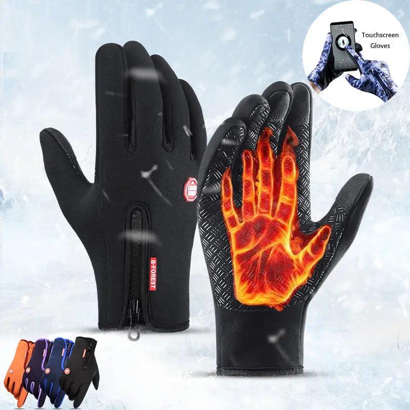 Winter Gloves Touch Screen Riding Motorcycle Sliding Waterproof Sports Gloves With Fleece winter gloves Little Luxuries 