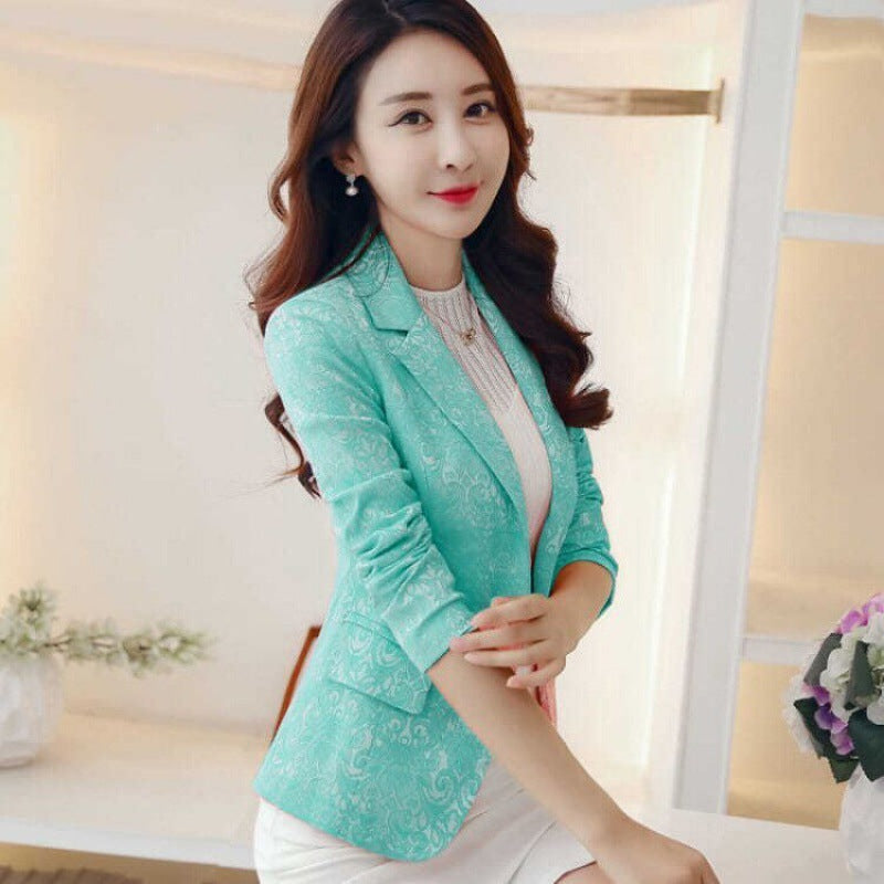 Spring New Coat Jacquard Short Suit Women's Top