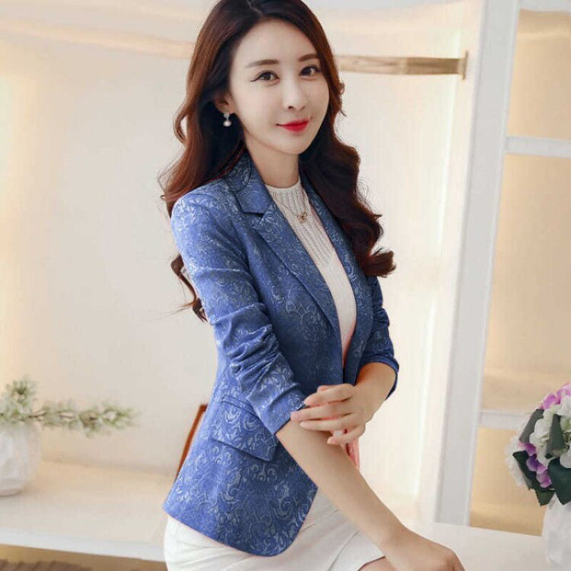 Spring New Coat Jacquard Short Suit Women's Top