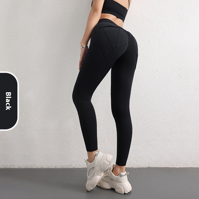 Nude Feel High Waist Hip Lift Yoga Pants Women's Sports Fitness Little Luxuries