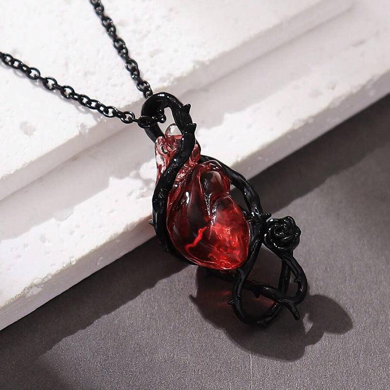 Heart Couple Necklace Exaggerated Design Clavicle Chain